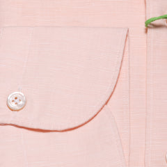 Finamore Napoli Pink Solid Cotton Blend Shirt - Extra Slim - (1497) - Parent