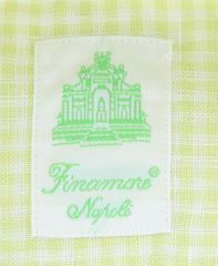 Finamore Napoli Yellow Check Shirt - Extra Slim - (FN-TOKYO4069803) - Parent