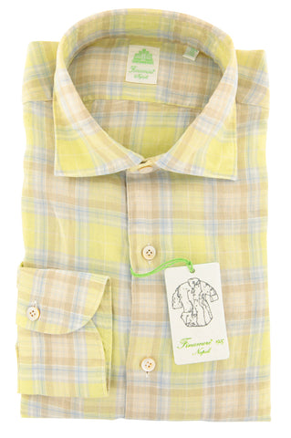 Finamore Napoli Light Green Shirt - Extra Slim