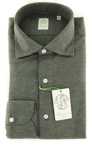 Finamore Napoli Dark Green Shirt - Extra Slim