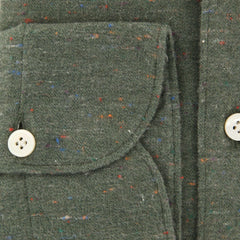 Finamore Napoli Dark Green Fancy Shirt - Extra Slim - (2018030214) - Parent
