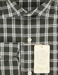 Finamore Napoli Green Check Shirt - Extra Slim - (FN044074) - Parent