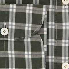 Finamore Napoli Green Check Shirt - Extra Slim - (FN044074) - Parent