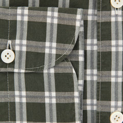 Finamore Napoli Green Check Shirt - Extra Slim - (FN044074) - Parent