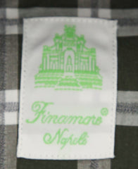 Finamore Napoli Green Check Shirt - Extra Slim - (FN044074) - Parent