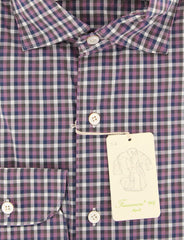 Finamore Napoli Purple Check Shirt - Extra Slim - (2018031312) - Parent