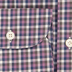 Finamore Napoli Purple Check Shirt - Extra Slim - (2018031312) - Parent