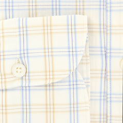 Finamore Napoli Light Blue Plaid Shirt - Extra Slim - (2018030217) - Parent