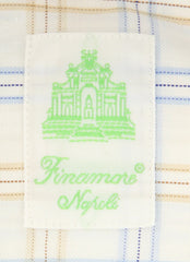 Finamore Napoli Light Blue Plaid Shirt - Extra Slim - (2018030217) - Parent