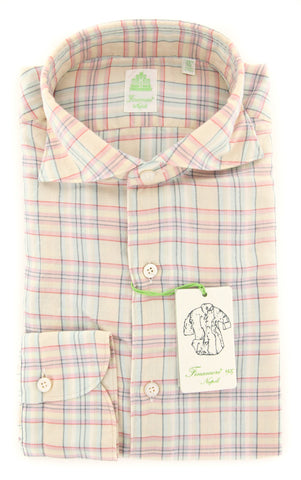 Finamore Napoli Cream Shirt - Extra Slim