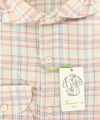 Finamore Napoli Cream Plaid Shirt - Extra Slim - (2018022623) - Parent