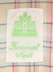 Finamore Napoli Cream Plaid Shirt - Extra Slim - (2018022623) - Parent