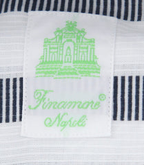 Finamore Napoli White Striped Shirt - Extra Slim - (F191811) - Parent