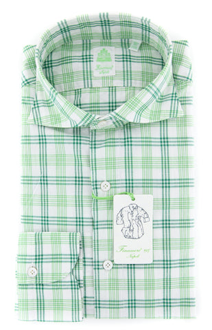 Finamore Napoli Green Shirt - Extra Slim