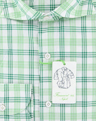 Finamore Napoli Green Plaid Shirt - Extra Slim - (2018031324) - Parent