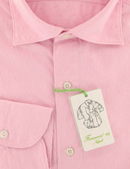 Finamore Napoli Pink Polka Dot Cotton Shirt - Extra Slim - (PD) - Parent