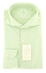 Finamore Napoli Light Green Fancy Shirt-Extra Slim-15.5/39-(2018031323)