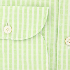 Finamore Napoli Green Striped Shirt - Extra Slim - (FNTOKYO8018716) - Parent