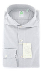 Finamore Napoli Light Gray Fancy Shirt-Extra Slim-15.75/40-(2018031213)