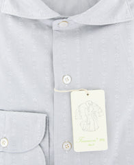 Finamore Napoli Light Gray Fancy Shirt - Extra Slim - (2018031213) - Parent