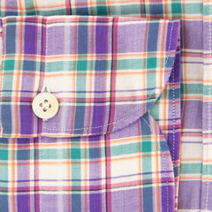 Finamore Napoli Purple Plaid Cotton Shirt - Extra Slim - (I5) - Parent