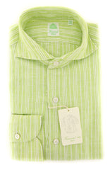 Finamore Napoli Light Green Shirt - Extra Slim - 16/41 - (K181811)