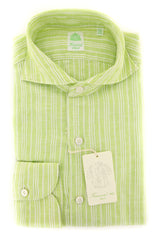 Finamore Napoli Light Green Shirt - Extra Slim - 15.5/39 - (K181811)