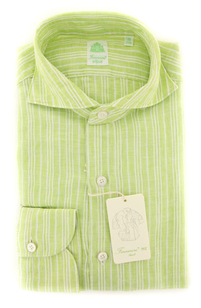 Finamore Napoli Light Green Shirt - Extra Slim - (K181811) - Parent