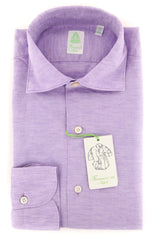 Finamore Napoli Purple Solid Shirt - Extra Slim -15.75/40-(2018031336)