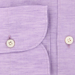 Finamore Napoli Purple Solid Shirt - Extra Slim - (2018031336) - Parent