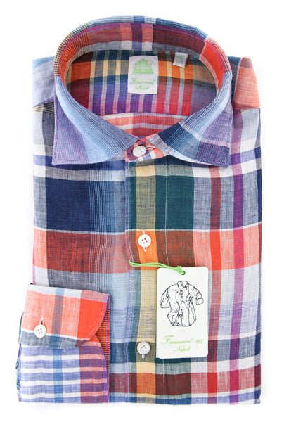 Finamore Napoli Multi-Colored Plaid Shirt - Extra Slim - (2018022610) - Parent