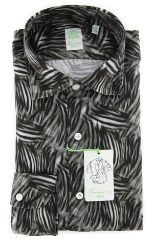Finamore Napoli Dark Brown Shirt - Extra Slim