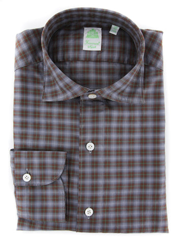 Finamore Napoli Dark Brown Shirt - Extra Slim
