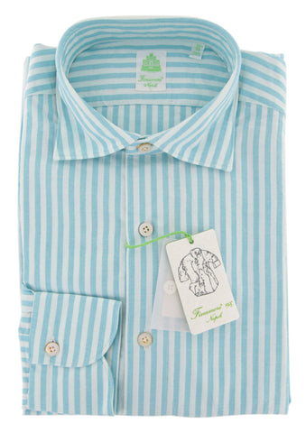 Finamore Napoli Blue Shirt - Extra Slim