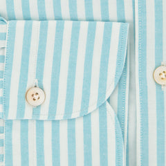 Finamore Napoli Blue Striped Cotton Shirt - Extra Slim - (YD) - Parent
