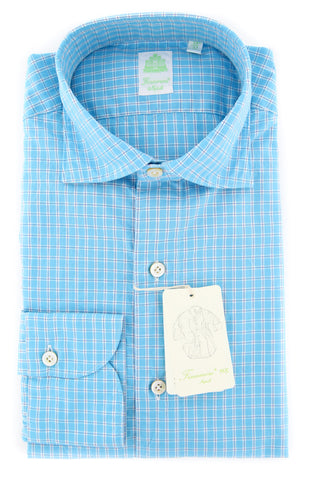 Finamore Napoli Turquoise Shirt - Extra Slim
