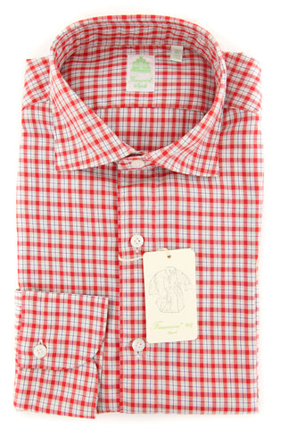 Finamore Napoli Red Shirt - Extra Slim