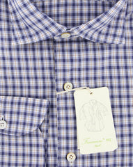 Finamore Napoli Navy Blue Plaid Shirt - Extra Slim - (201802239) - Parent