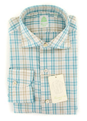 Finamore Napoli Turquoise Shirt - Extra Slim - 14.5/37 - (FN829177)