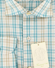 Finamore Napoli Turquoise Shirt - Extra Slim - (FN829177) - Parent