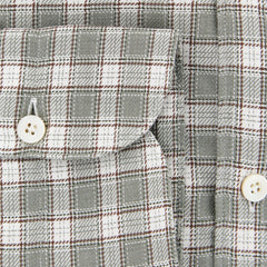 Finamore Napoli Gray Plaid Shirt - Extra Slim - (2018022311) - Parent