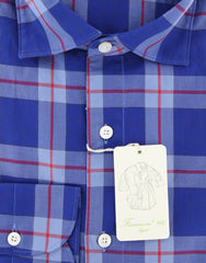 Finamore Napoli Blue Plaid Shirt - Extra Slim - (2018022718) - Parent