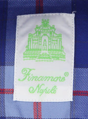 Finamore Napoli Blue Plaid Shirt - Extra Slim - (2018022718) - Parent