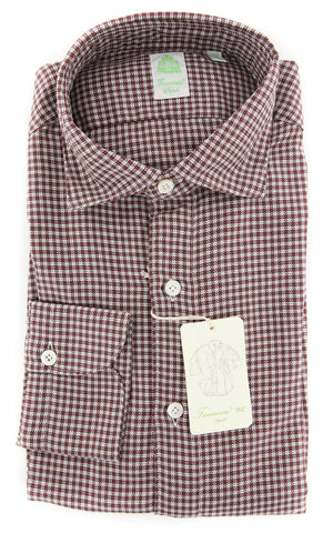 Finamore Napoli Burgundy Red Shirt - Extra Slim