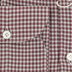 Finamore Napoli Burgundy Red Fancy Shirt - Extra Slim - (201802271) - Parent