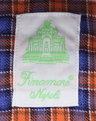 Finamore Napoli Orange Plaid Shirt - Extra Slim - (2018031338) - Parent