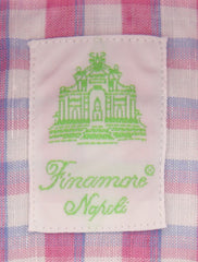 Finamore Napoli Pink Check Shirt - Extra Slim - (F112182) - Parent