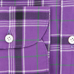 Finamore Napoli Purple Plaid Shirt - Extra Slim - (201802289) - Parent