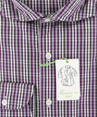 Finamore Napoli Purple Plaid Shirt - Extra Slim - (2018022812) - Parent