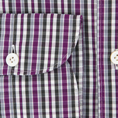 Finamore Napoli Purple Plaid Shirt - Extra Slim - (2018022812) - Parent
